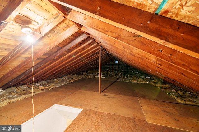 view of attic