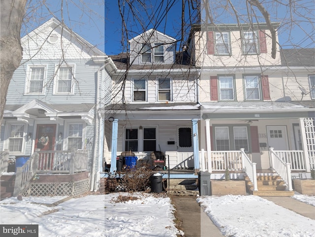 view of front of home with a porch