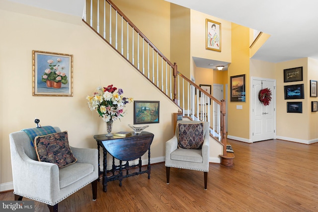 foyer featuring hardwood / wood-style floors