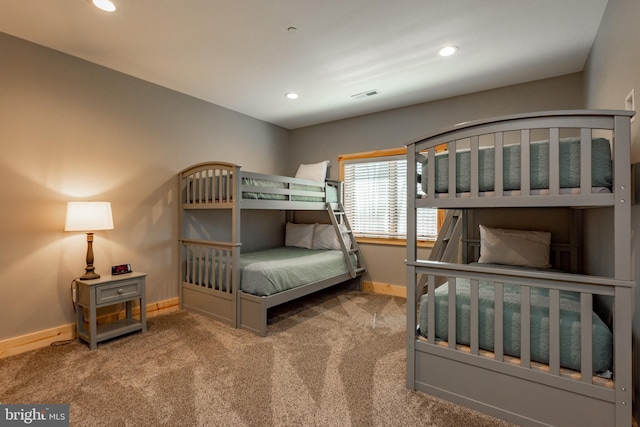 view of carpeted bedroom