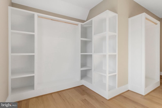 walk in closet featuring hardwood / wood-style floors