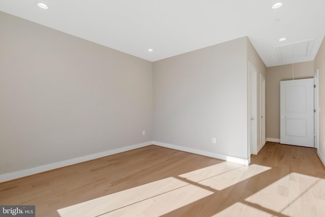 empty room featuring hardwood / wood-style floors