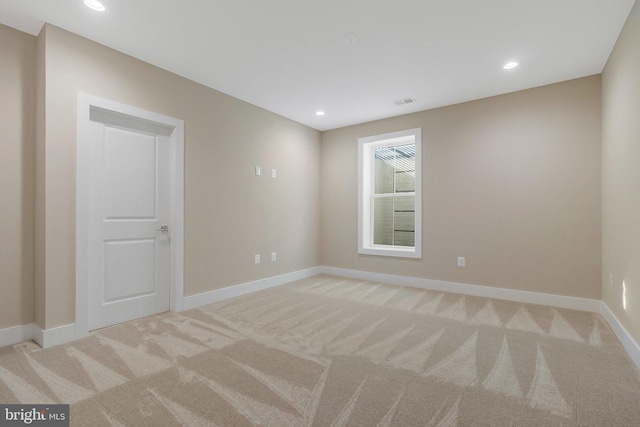 empty room with light carpet