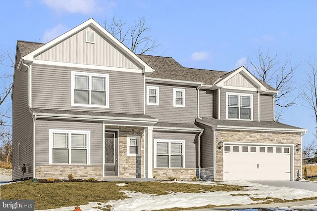 view of front of home featuring a garage