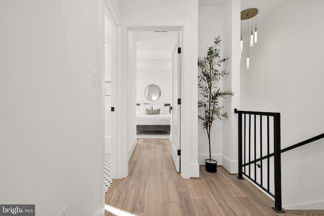 hall featuring light hardwood / wood-style floors