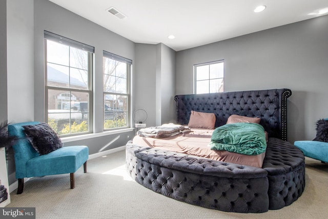 view of carpeted bedroom