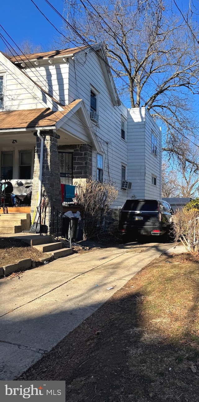 exterior space featuring a porch