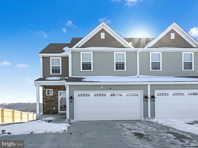 view of front of house featuring a garage