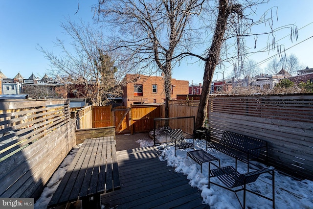 view of wooden deck