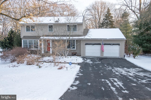 view of property featuring a garage