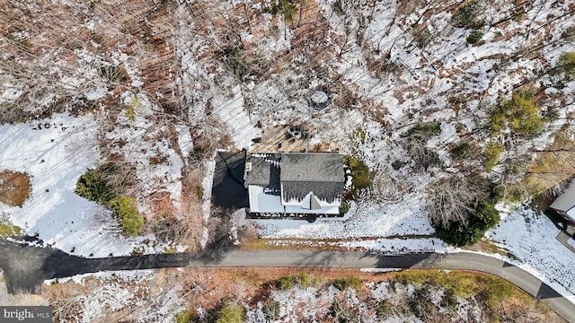 view of snowy aerial view