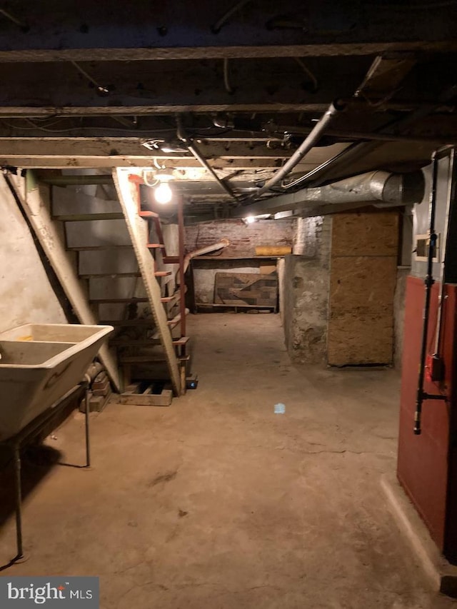 view of basement