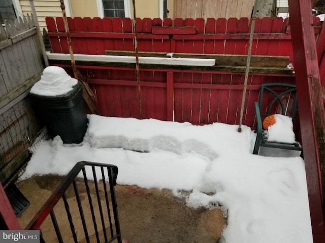 view of snowy yard