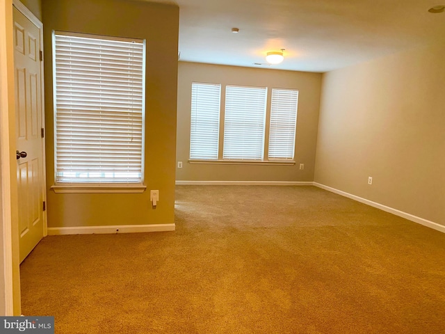 carpeted spare room with a healthy amount of sunlight