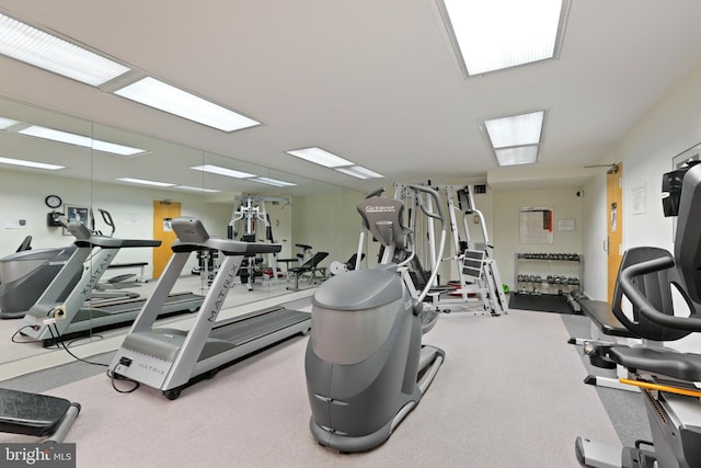 view of workout area