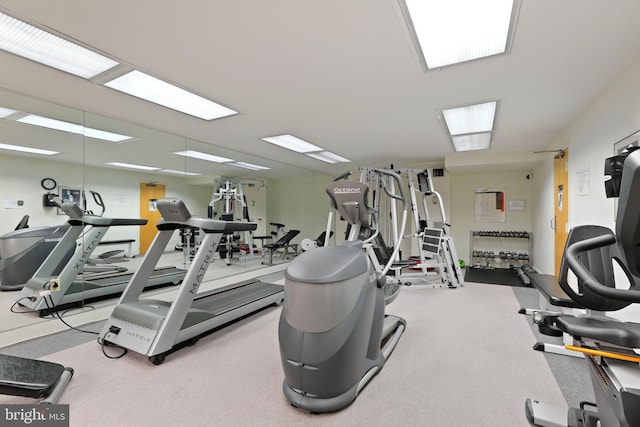 view of exercise room