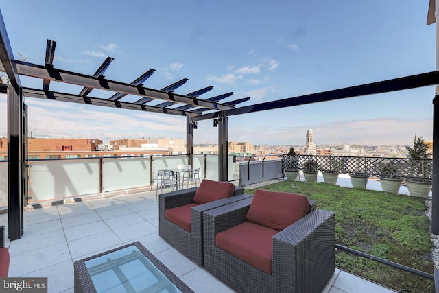 view of patio / terrace with a pergola