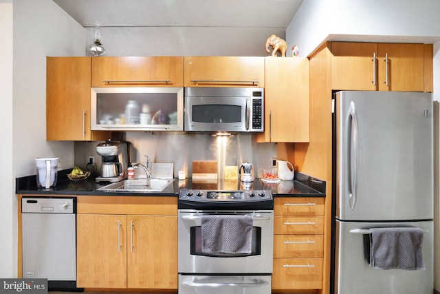 kitchen featuring sink and appliances with stainless steel finishes