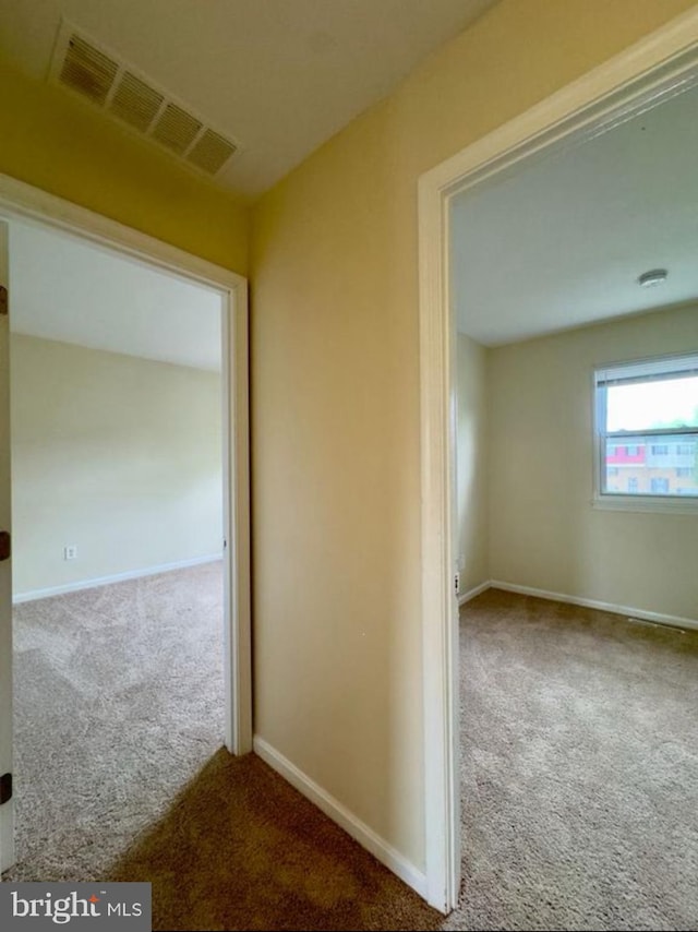 hallway featuring carpet floors