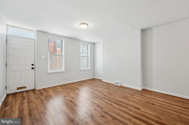 foyer featuring wood-type flooring