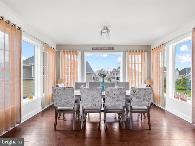 sunroom with plenty of natural light