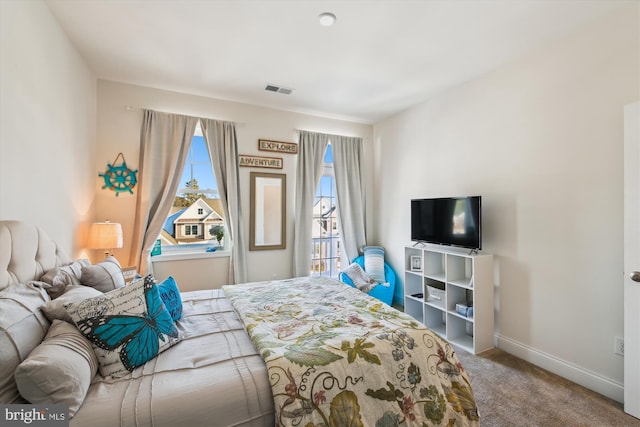 view of carpeted bedroom