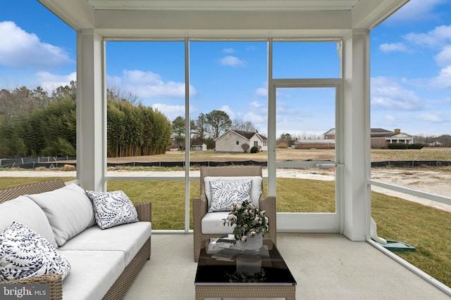 view of sunroom