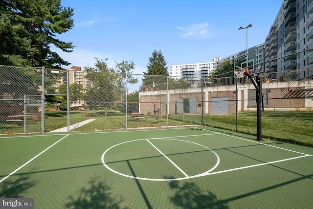 view of basketball court