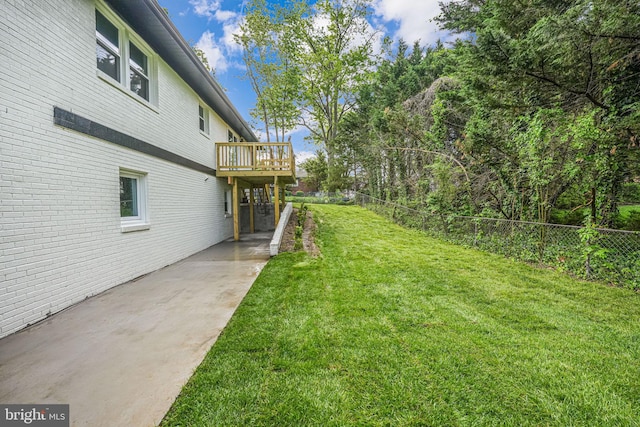 3300 Red Pine St, Falls Church, VA 22041 - view of yard featuring fence and a wooden deck