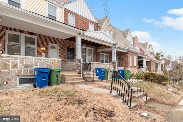 view of front of property with a porch