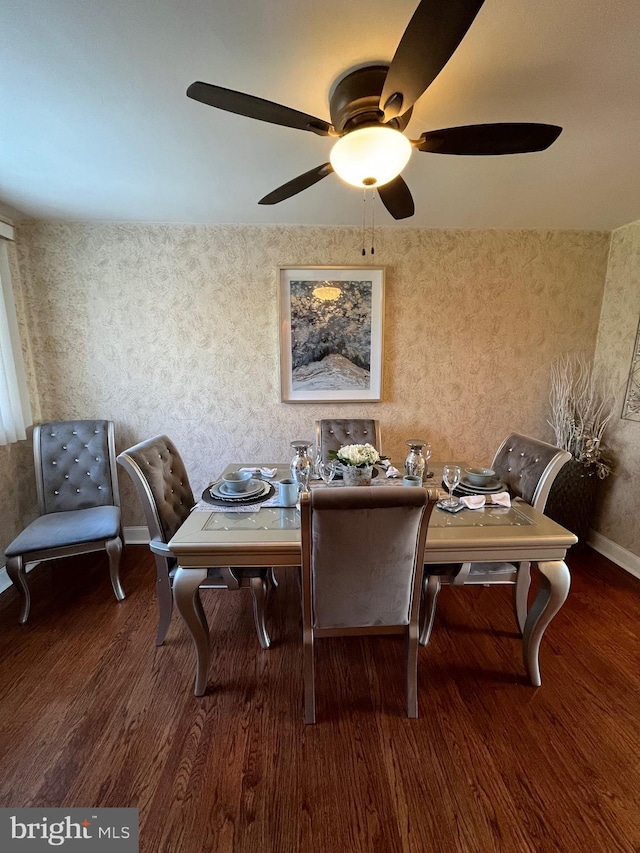 dining room with hardwood / wood-style flooring