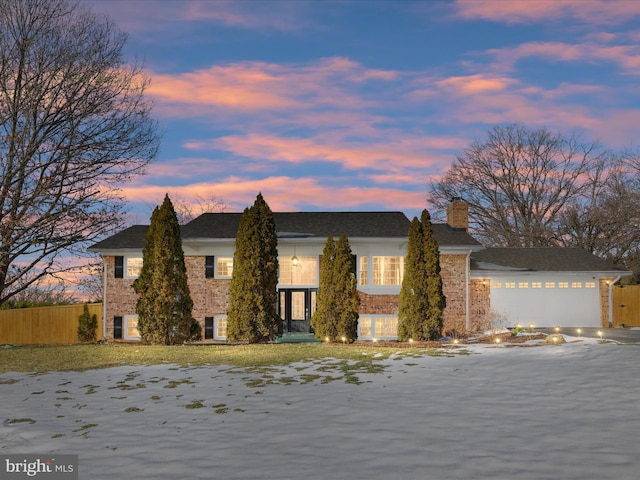 view of front of house featuring a garage