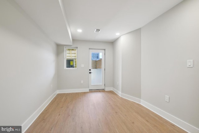 interior space featuring light hardwood / wood-style flooring