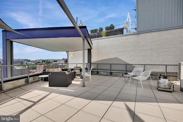 view of patio featuring an outdoor hangout area