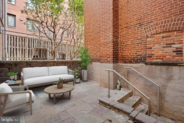 view of patio / terrace with an outdoor living space