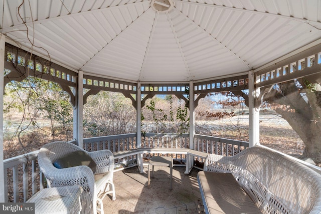 view of patio / terrace with a gazebo