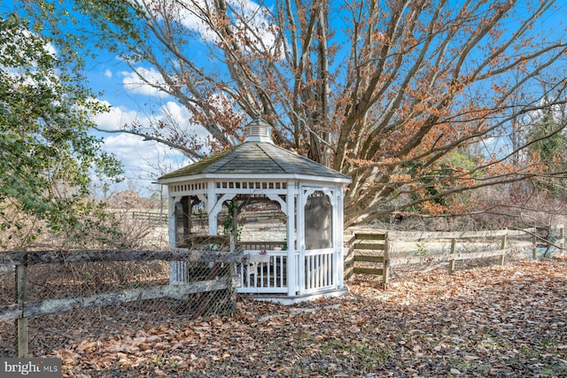 surrounding community with a gazebo