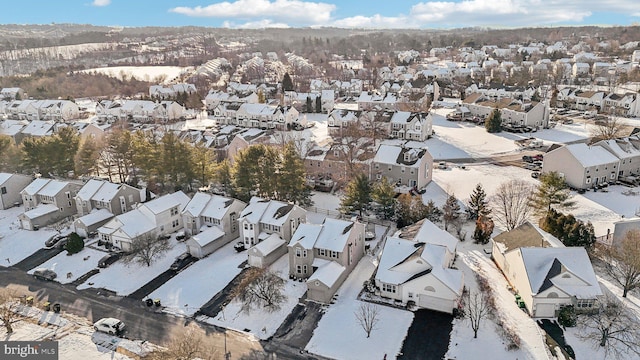 view of snowy aerial view