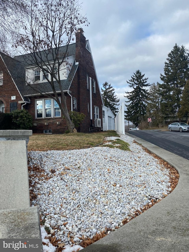 view of home's exterior with a garage