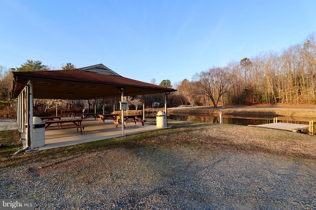 view of community with a gazebo