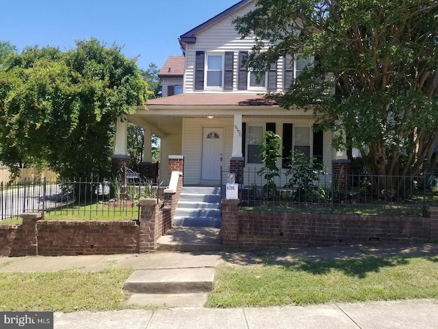 view of front of home with a porch