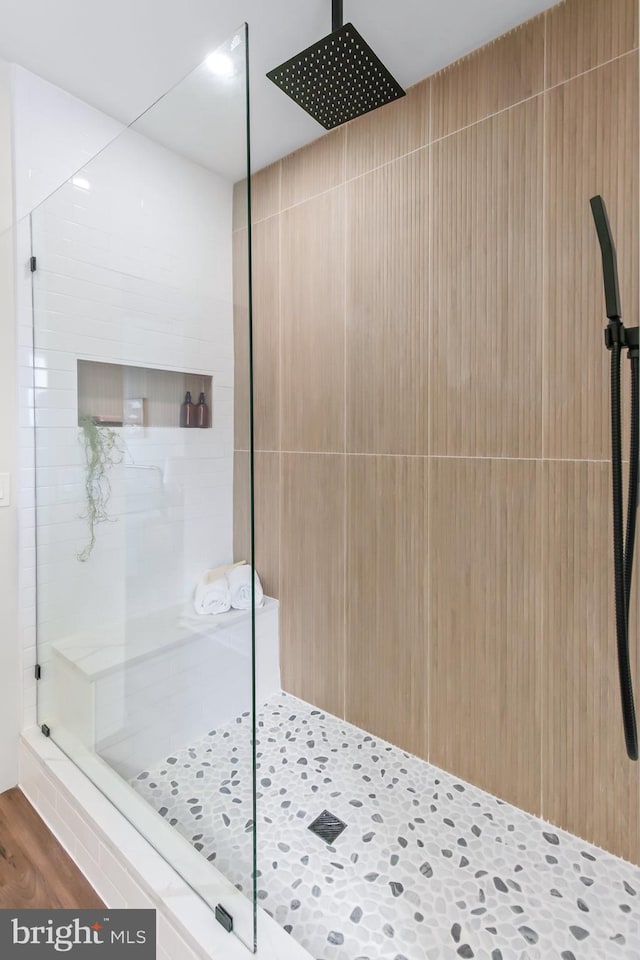 bathroom with walk in shower