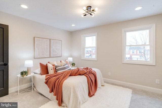 view of carpeted bedroom