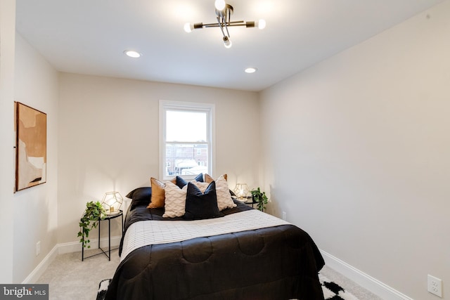 view of carpeted bedroom