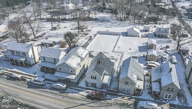 view of snowy aerial view