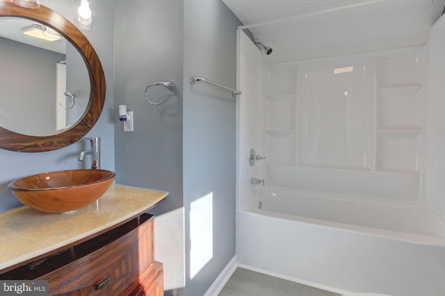 bathroom with  shower combination and vanity