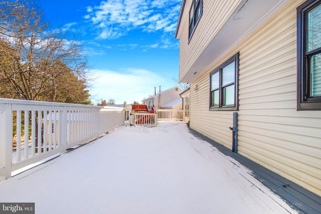 view of yard featuring a deck