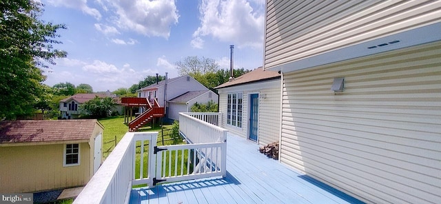 24625 Lunsford Ct, Damascus, MD 20872 - wooden deck featuring a residential view and a yard