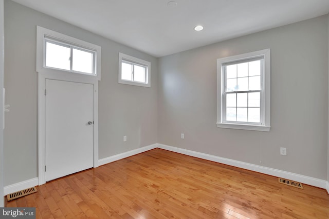 foyer featuring light wood-type flooring