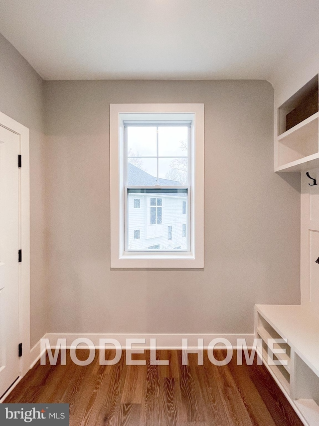 mudroom featuring hardwood / wood-style flooring